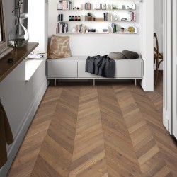 Французская ёлка LOFT OAK Дуб DARK BROWN Браш Масло Рустик 15х90х450 мм